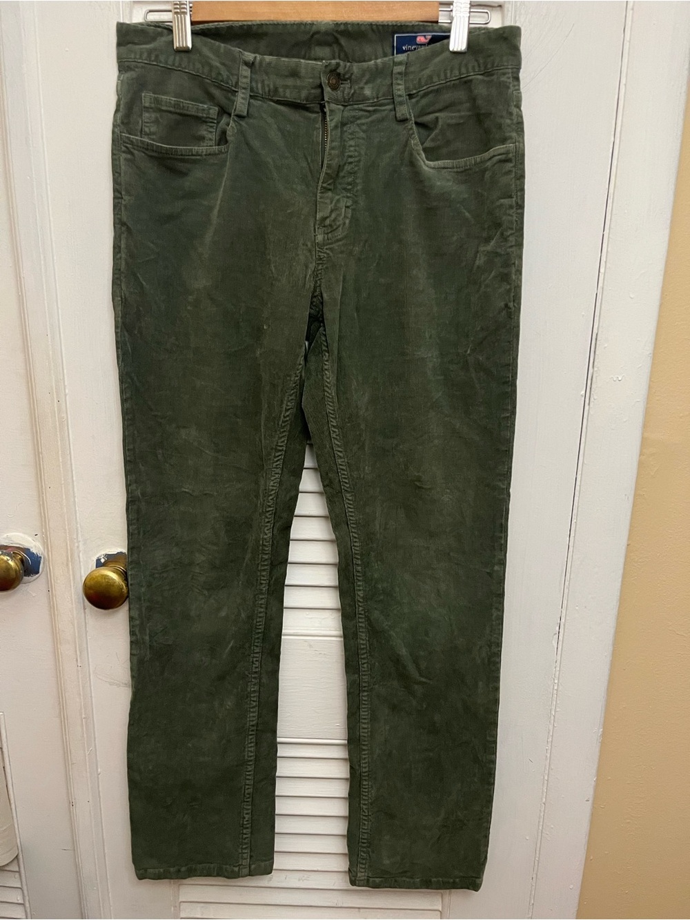Vineyard Vines Men's Corduroy Club Pants Olive Green 30x30. Straight Leg Cotton